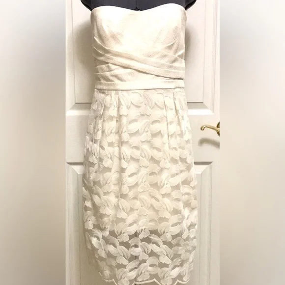 BCBGMaxAzria Adrianna Strapless Dress Ivory - Picture 9 of 15
